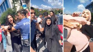 Kaza sonrası ortalık karıştı! Araçtan inen 3 kadın önüne gelene saldırdı