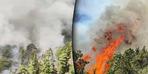 İki ilde orman yangını: Rüzgar olumsuz etki ediyor!