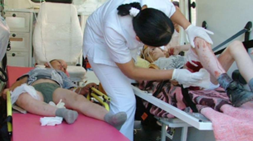 Maganda kurşunu 2 &ccedil;ocuğu yaraladı