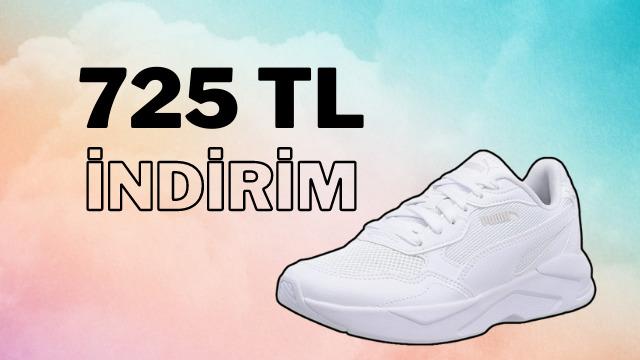 Fiyatı 1475 TL'ye düştü! Beyaz spor ayakkabı sevenlerin vazgeçilmezi olacak Puma ayakkabıda büyük indirim