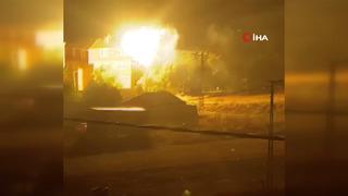 Büyükçekmece'de korku dolu anlar! Trafo bomba gibi patladı