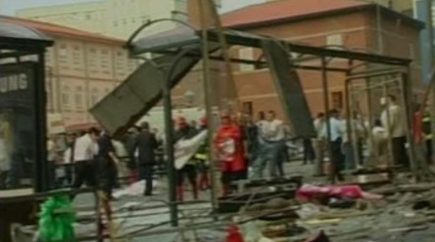 Patlama sonrası iki kişi g&ouml;zaltında