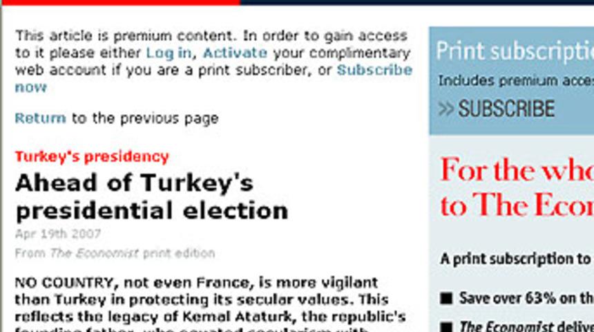 The Economist'ten Erdoğan'a destek