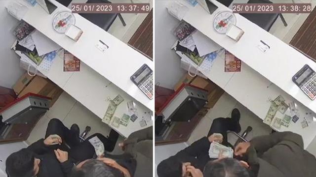 Döviz bozdurma bahanesiyle gitti, 14 bin 460 doları böyle çaldı! Hırsızlık anları kamerada