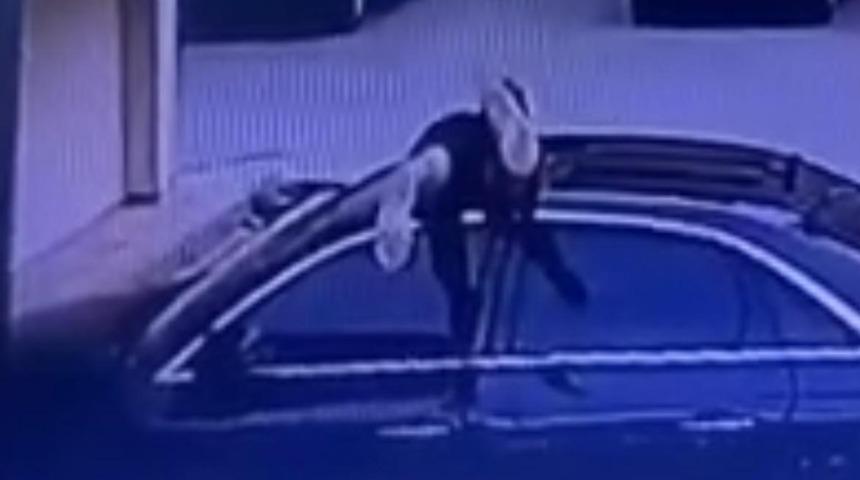 Örümcek adam gibi oto faresi...Sunroof’tan girip çaldı