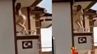 Balkonda çıplak halde twerk yaptı! İstanbul'da akılalmaz görüntüler... O anlar saniye saniye kaydedildi, sosyal medyada gündem oldu