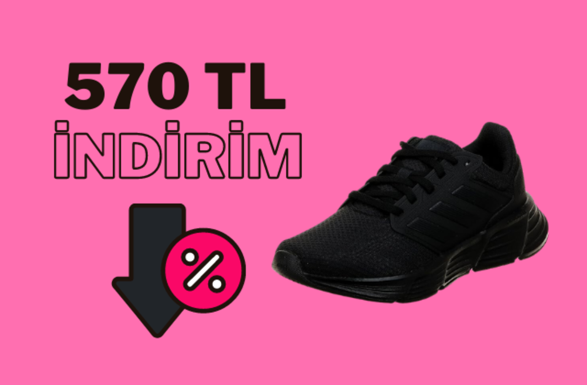 Fiyatı 816 TL'ye düştü! Rahatlığın diğer adı Adidas Galaxy QK Ayakkabı'da büyük indirim