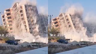 Yer: Hatay... 16'şar katlı iki bina böyle yıkıldı!