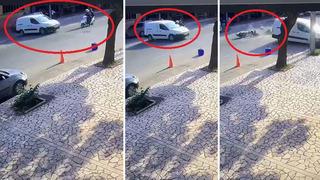 Feci kaza kamerada! Motosikletli gençler böyle ölümden döndü