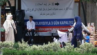 Kurnaz işletme mühürlenince hem Arapça hem de Türkçe yazılı tabela astı! Trabzon'da restoran, kafe, lokantalara ceza yağdı