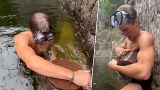 Arkadaşının kaybolan yüzüğünü bulmak için suya atladı! Öyle bir şey keşfetti ki... Değeri dudak uçuklattı