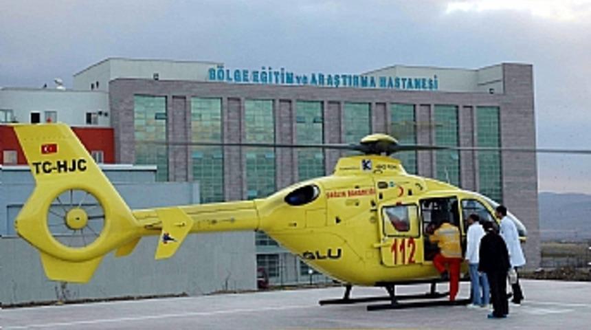 Havaambulansı imdadına yetişti