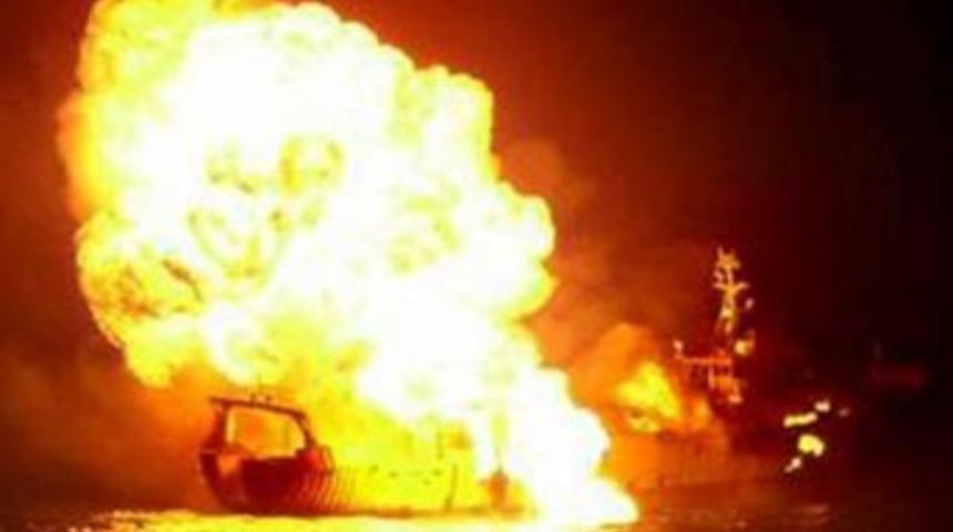 Korsan gemisi b&ouml;yle batırıldı