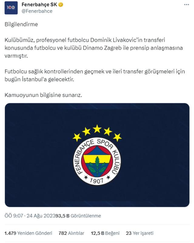 640xauto - Fenerbahçe, Dominik Livakovic transferinde mutlu sona ulaştı! Bugün İstanbul'a geliyor...