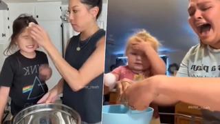  Sosyal medyanın tepki çeken trendi! Çocuklarının kafalarında yumurta kırıp gülüyorlar