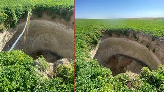 Konya'da dev obruk! Gören tedirgin oldu: 'Bir gün önce böyle bir şey yoktu'
