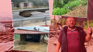 'Eve toprak dolunca çıkamadık' Rize'de sel ve heyelan! Yol çöktü, evler boşaltıldı... 'Büyük bir gürültü koptu, gürültüyle yataktan atladık'