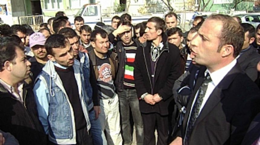 Soma'da maden iş&ccedil;ilerinden eylem