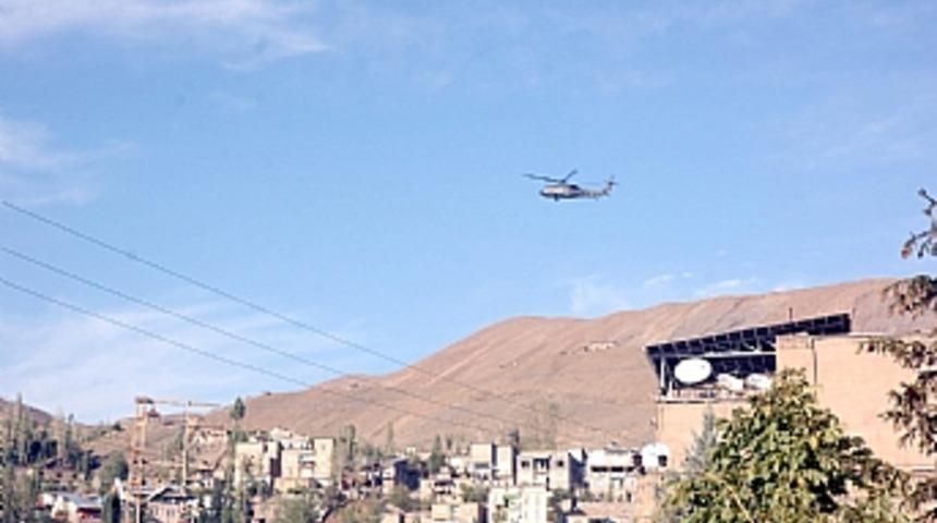 Hakkari'de helikopter trafiği arttı