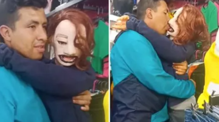 Bez bebekle evlenen adam görenleri şaşkına çevirdi! “Karımla alışverişe çıktım” dedi... Bakanlar inanamadı