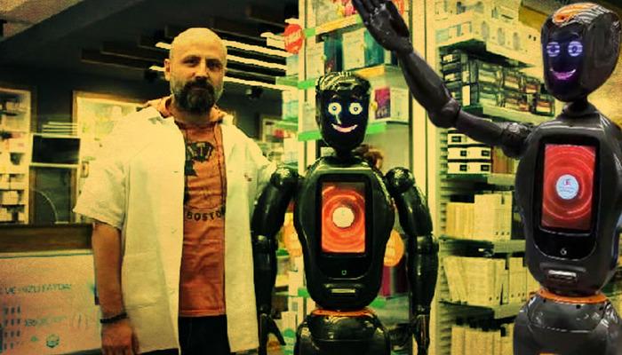 Türkiye’de ilk ve tek! ‘Marbot Ada’ eczanede işbaşı yaptı… Robotu gören hastalar şaşkınlıklarını gizleyemedi