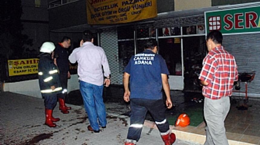 Adana'da işyeri kundaklandı