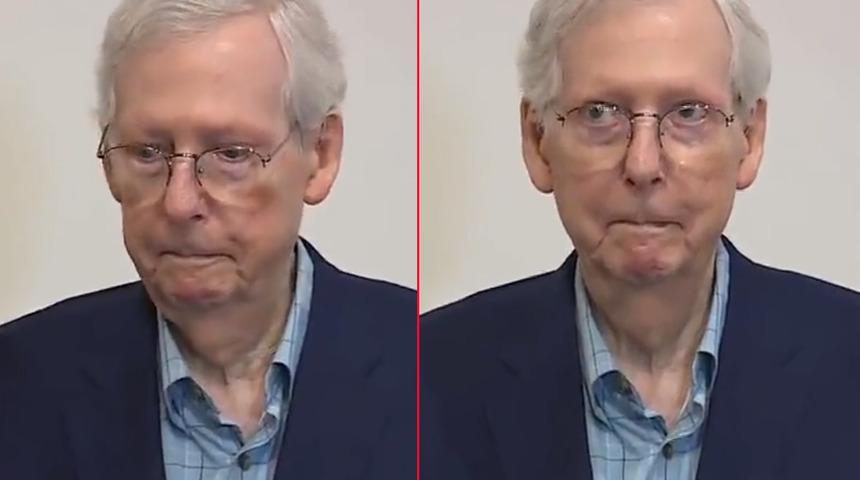 O soruya cevap veremedi! ABD'li senatör Mitch McConnell yine dondu kaldı, 30 saniyeden fazla...