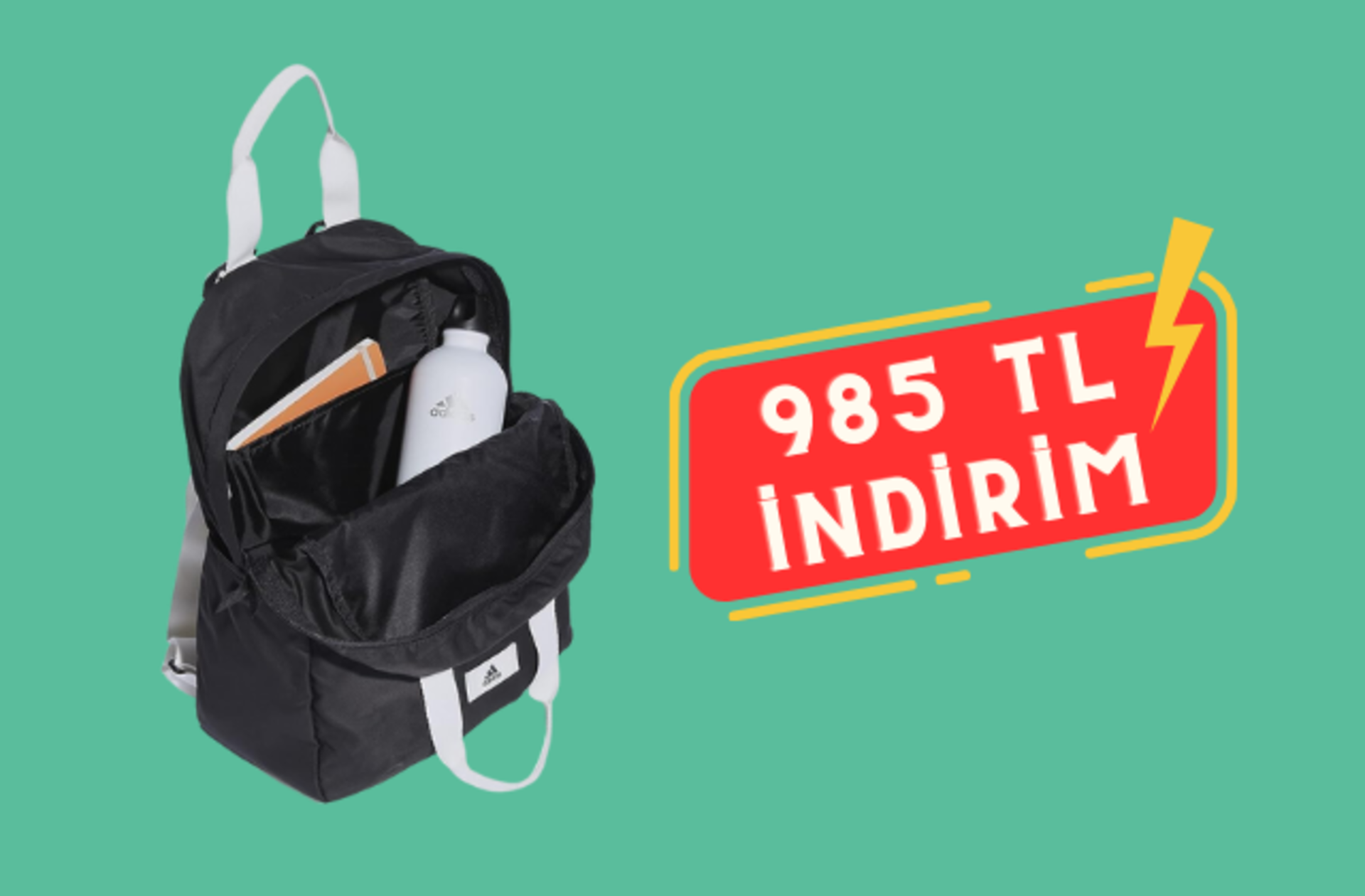 Fiyatı 561 TL'ye düştü! Çok satan Adidas sırt çantasında %64 indirim