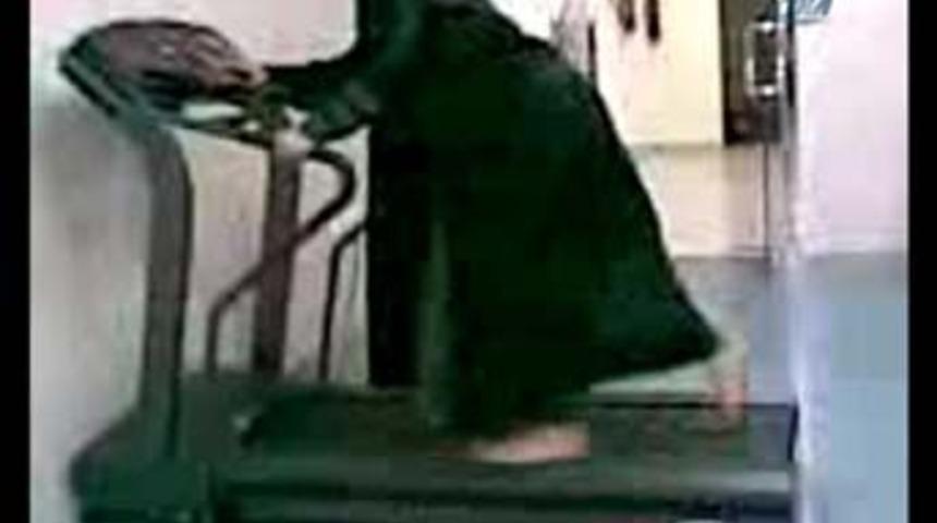 Koşu bandının gazabına uğradı