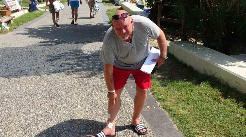 Ayağında kesik oluşan Alman turiste 6 dikiş 28 bin liraya mal oldu