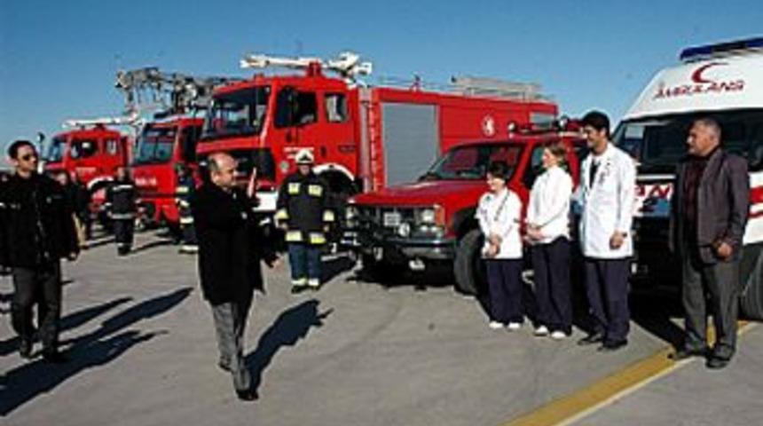 Van'da havaalanı tatbikatı