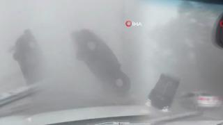 ABD'yi Idalia Kasırgası vurdu! Acil durum ilan edildi... Araç böyle takla attı!