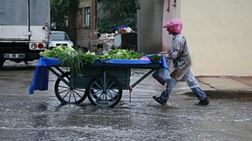 Edirne'de sağanak yağış
