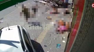 Aracın kontrolünü kaybedince kabalık kafeye daldı! Biri bebek olmak üzere 8 kişi yaralandı