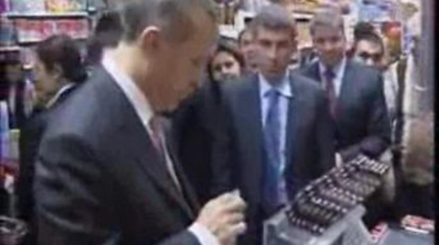 Başbakan market alışverişinde