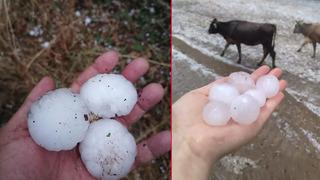 Yer: Sivas! Ceviz büyüklüğünde dolu yağdı