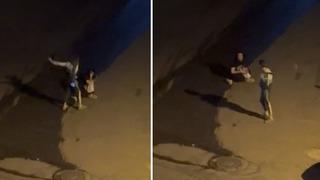 Sokak ortasında kadına darp: Dehşet anları kamerada! 'Seni delik deşik ederim'