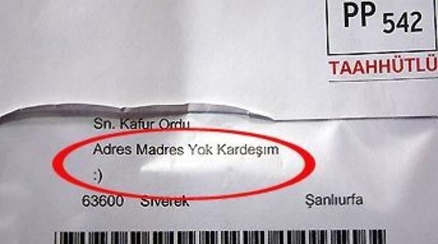 Faturadaki şaşırtan adres