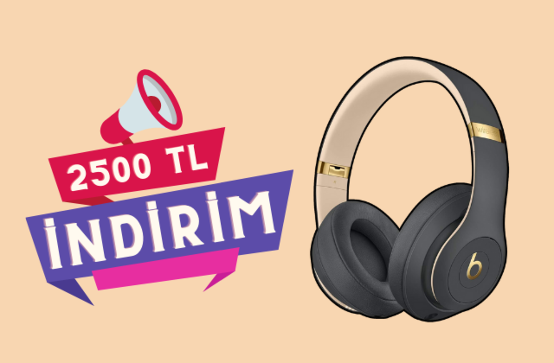 Yüksek ses kalitesi, üstün teknolojik özellikler... Beats Studio3 Wireless Kulaklık'ta büyük indirim