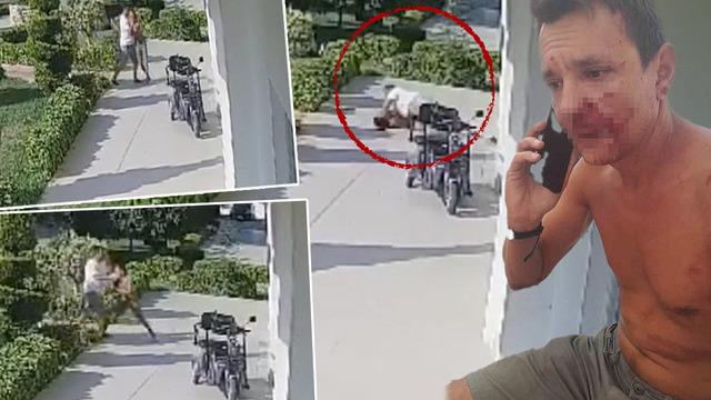 Yer:Antalya...Yöneticinin Rus site sakinini acımasızca dövdüğü anlar kamerada! “Üzerime çıkarak yumruklamaya başladı”