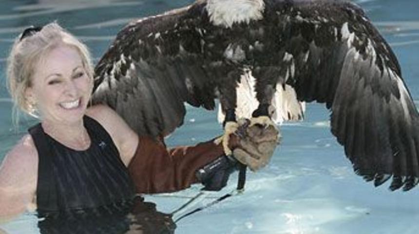 Bu kartal sağlık i&ccedil;in y&uuml;z&uuml;yor