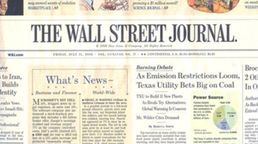 WSJ&rsquo;den &ldquo;K&uuml;rt a&ccedil;ılımı&rdquo; yorumu