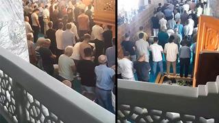 Camide küfürler havada uçuştu! Namazı bölen tokat kavgası