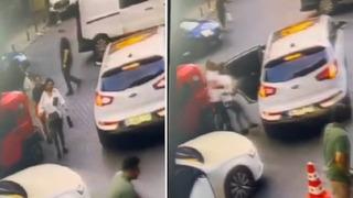 İstanbul'un göbeğinde korku dolu anlar! Caddede yürüyen kadını, araca bindirip kaçırdılar