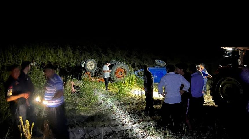 Osmaniye'de devrilen traktörün sürücüsü yaşamını yitirdi