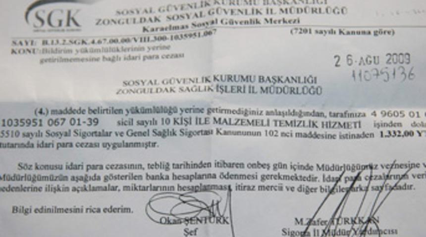 SSK kendine &ouml;yle bir ceza kestiki...