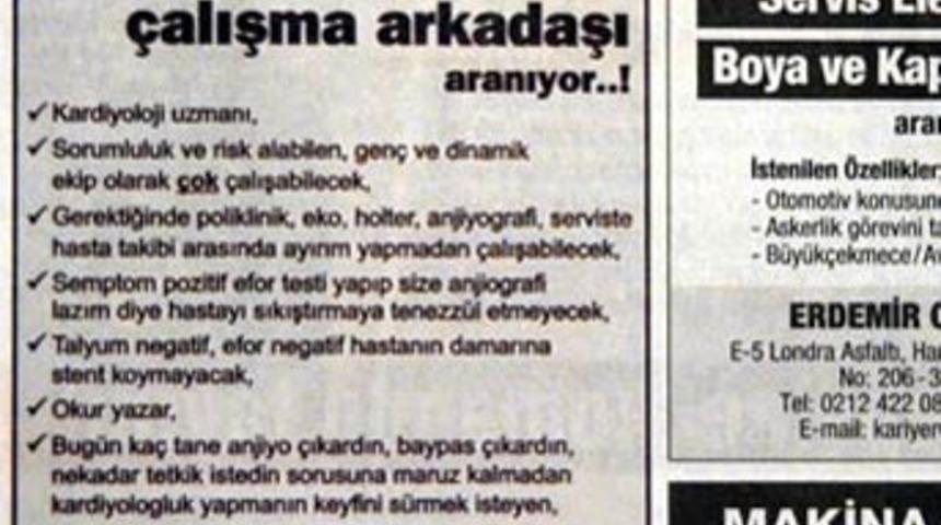 İlgin&ccedil; bir ilan!