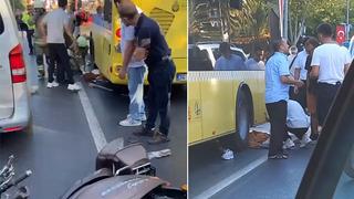 Fatih'te korkunç kaza! Hamile kadın otobüsün altında kaldı