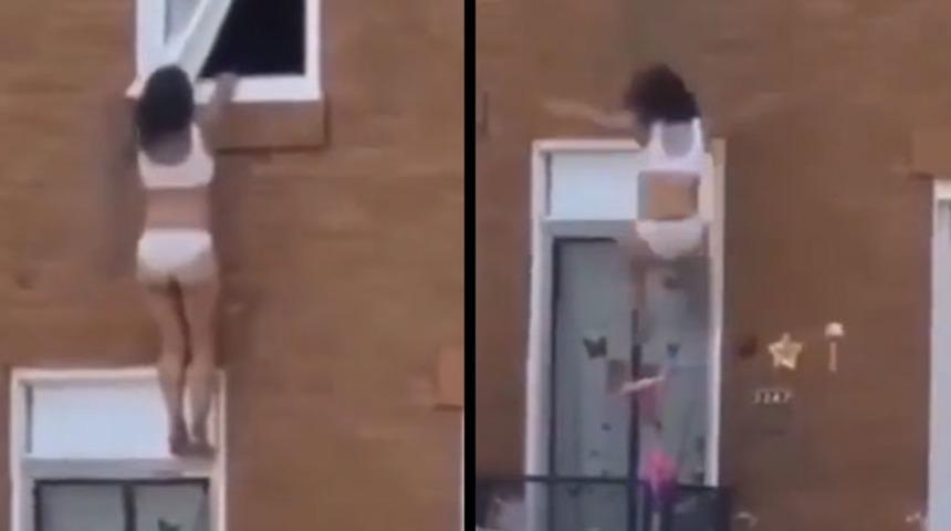 Sevgilisinin karısı evi basınca çareyi pencereden kaçmakta buldu! Dakikalarca bekledi... Gücü kalmayınca böyle düştü