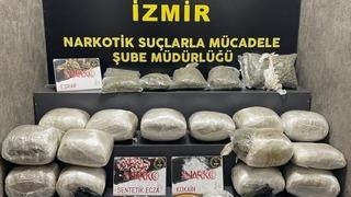 İzmir'de yaklaşık 20 kilo uyuşturucu ele geçirildi, bir şüpheli tutuklandı
